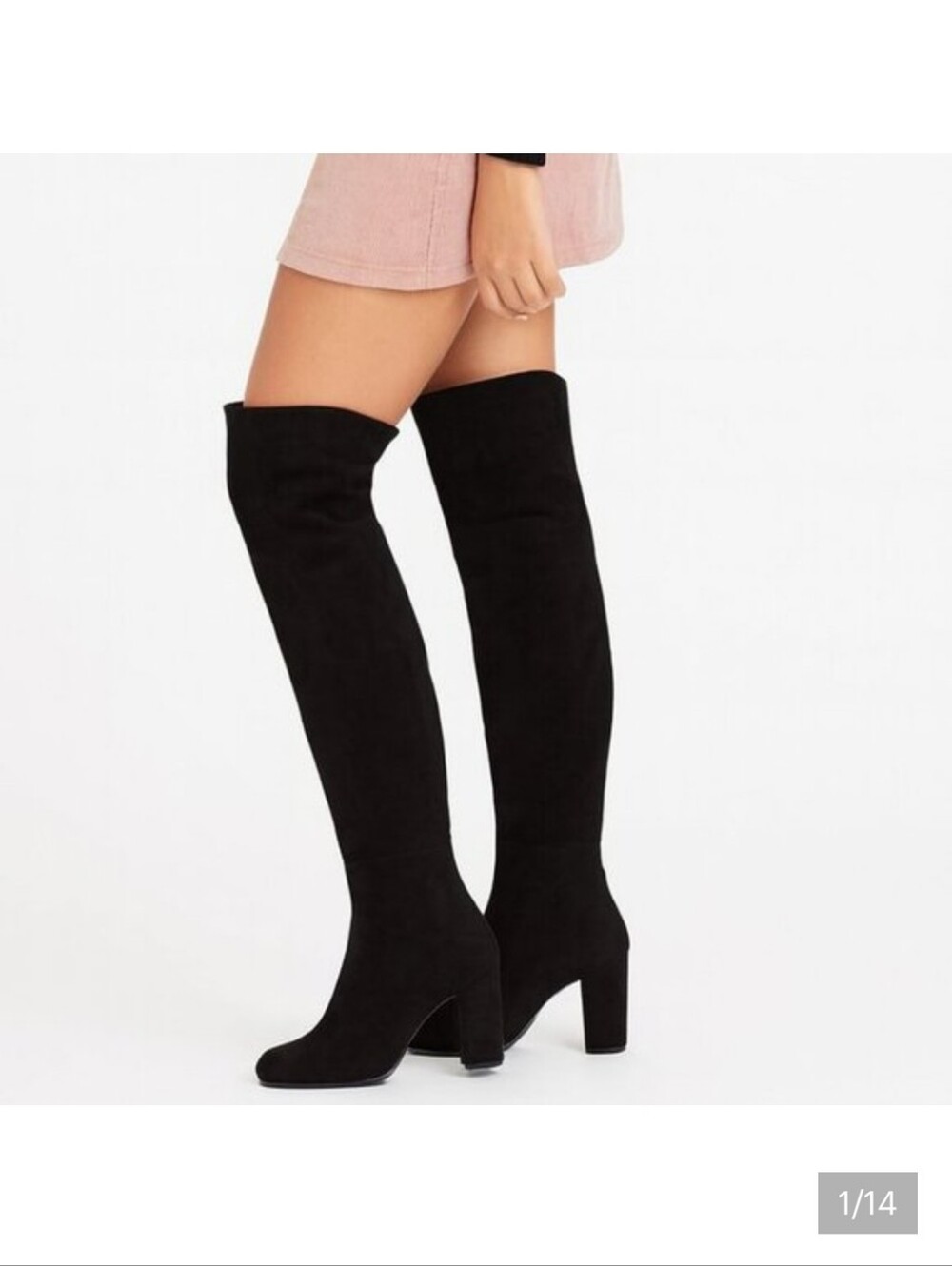 ♥️LIKE NEW NINE WEST Over-the-Knee Black Suede Boots WITH FREE BONUS BOOTS!!!